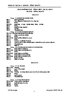 Giáo án Vật lý 11 chương trình chuẩn - Vũ Thanh Lịch - Trung tâm GDTX Bắc Hà