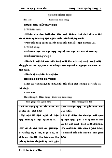 Giáo án Vật lý 11 cơ bản - Chương: Quang hình học - Trường THPT Quảng Xương 3