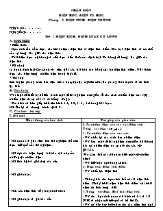 Giáo án Vật lý 11 đủ bộ