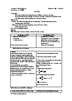 Giáo án Vật lý 11 KHTN - Ôn tập HK 1