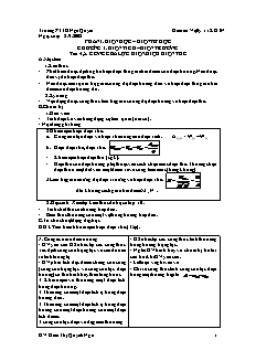 Giáo án Vật lý 11 KHTN - Tiết 5 - Công của lực điện. Hiệu điện thế