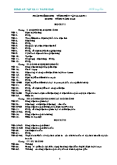 Giáo án Vật lý 11 nâng cao - GV Hồ Đăng Sơn