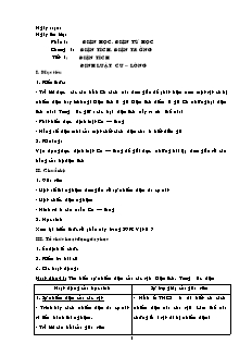 Giáo án Vật lý 11 - Tiết 1 đến 27