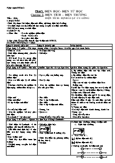 Giáo án Vật lý 11 - Trường THPT Tân Yên số 1