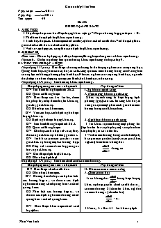 Giáo án Vật lý lớp 11 cơ bản - Học kì 2 - GV: Phan Văn Tình