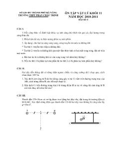 Ôn tập Vật lý khối 11 - Bài số 5