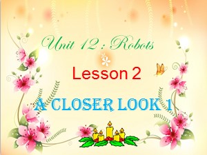 Bài giảng Tiếng anh Lớp 6 - Unit 12, Lesson 2: A closer look 1