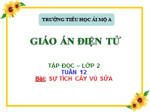 Bài giảng Tập đọc Lớp 2 - Tuần 12: Sự tích cây vú sữa - Trường Tiểu học Ái Mộ A