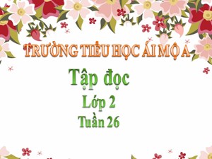 Bài giảng Tập đọc Lớp 2 - Tuần 26: Tôm Càng và Cá Con - Năm học 2018-2019 - Trường Tiểu học Ái Mộ A
