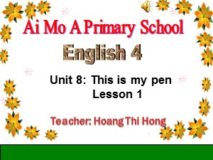 Bài giảng Tiếng anh Lớp 3 - Unit 13, Lesson 1: Part 1,2,3 - Năm học 2017-2018 - Hoàng Thị Hồng