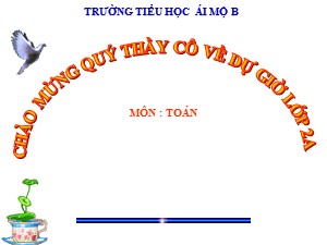 Bài giảng Toán Lớp 2 - Tuần 16: Thực hành xem đồng hồ - Trường Tiểu học Ái Mộ B