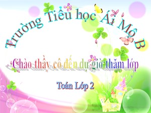 Bài giảng Toán Lớp 2 - Tuần 24: Bảng chia 4 - Trường Tiểu học Ái Mộ B