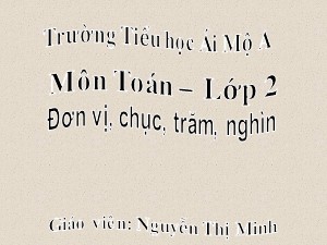 Bài giảng Toán Lớp 2 - Tuần 28: Đơn vị, chục, trăm, nghìn - Nguyễn Thị Minh