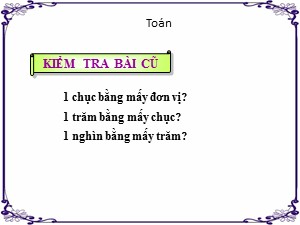 Bài giảng Toán Lớp 2 - Tuần 28: So sánh số tròn trăm (Tiếp theo) - Trường Tiểu học Ái Mộ B