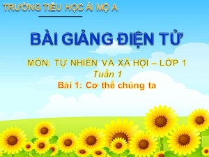 Bài giảng Tự nhiên xã hội Lớp 1 - Bài 1: Cơ thể chúng ta - Năm học 2020-2021 - Trường Tiểu học Ái Mộ A