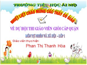 Bài giảng Tự nhiên xã hội Lớp 1 - Bài 30: Trời nắng, trời mưa - Phan Thị Thanh Hòa