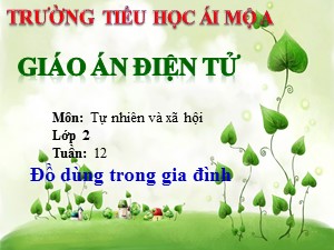 Bài giảng Tự nhiên xã hội Lớp 2 - Bài 12: Đồ dùng trong gia đình - Trường Tiểu học Ái Mộ A