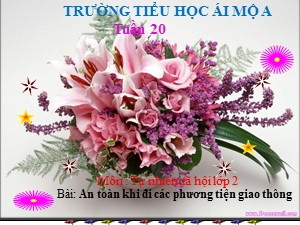 Bài giảng Tự nhiên xã hội Lớp 2 - Bài 20: An toàn khi đi các phương tiện giao thông - Trường Tiểu học Ái Mộ A