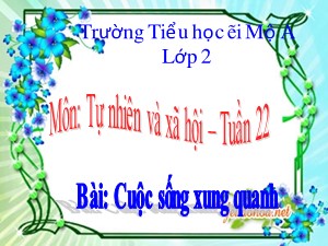Bài giảng Tự nhiên xã hội Lớp 2 - Tuần 22: Cuộc sống xung quanh (Tiếp theo) - Trường Tiểu học Ái Mộ A