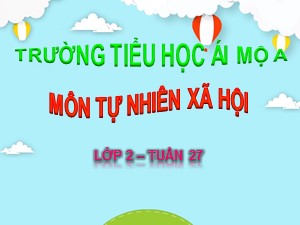 Bài giảng Tự nhiên xã hội Lớp 2 - Tuần 27: Loài vật sống ở đâu? - Năm học 2018-2019 - Trường Tiểu học Ái Mộ A