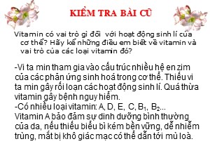 Bài giảng Sinh học Lớp 8 - Bài 36: Tiêu chuẩn ăn uống. Nguyên tắc lập khẩu phần - Năm học 2017-2018