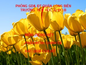 Bài giảng Chính tả Lớp 1 - Tuần 28: Quà của bố - Năm học 2020-2021 - Trường Tiểu học Ái Mộ B