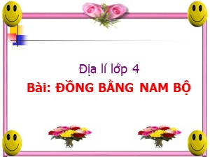 Bài giảng Địa lí Lớp 4 - Tuần 19: Đồng bằng Nam Bộ - Trường Tiểu học Ái Mộ B