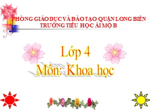 Bài giảng Khoa học Lớp 4 - Bài 26: Nguyên nhân làm nước bị ô nhiễm - Năm học 2020-2021 - Trường Tiểu học Ái Mộ B