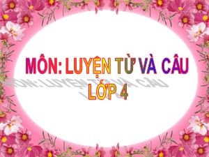 Bài giảng Luyện từ và câu Lớp 4 - Tuần 24: Câu kể Ai là gì - Trường Tiểu học Ái Mộ B