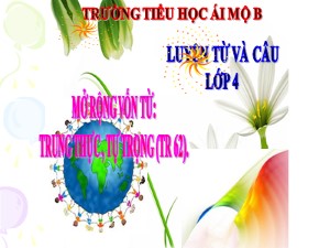 Bài giảng Luyện từ và câu Lớp 4 - Tuần 6: Mở rộng vốn từ Trung thực-Tự trọng - Năm học 2020-2021- Trường Tiểu học Ái Mộ B