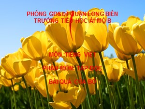 Bài giảng Tập đọc Lớp 1- Tuần 28: Quà của bố - Năm học 2020-2021 - Trường Tiểu học Ái Mộ B