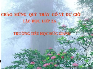 Bài giảng Tập đọc Lớp 2 - Tuần 31: Cây và hoa bên lăng Bác - Trường Tiểu học Đức Giang