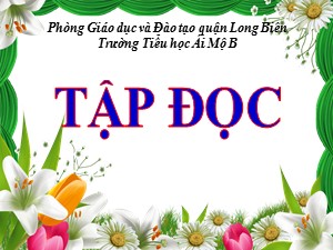 Bài giảng Tập đọc Lớp 4 - Tuần 4: Tre Việt Nam - Năm học 2020-2021 - Trường Tiểu học Ái Mộ B