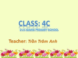 Bài giảng Tiếng anh Lớp 4 - Unit 19: What animal do you want to see? (Lesson 1) - Năm học 2016-2017 - Trần Trâm Anh