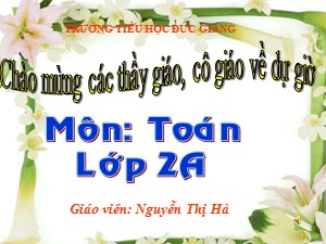 Bài giảng Toán Lớp 2 - Bài 61: 54-18 - Nguyễn Thị Hà