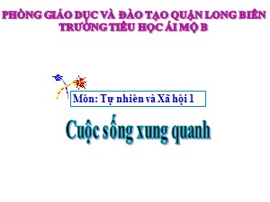 Bài giảng Tự nhiên và xã hội Lớp 1 - Bài 21: Cuộc sống xung quanh - Năm học 2020-2021 - Trường Tiểu học Ái Mộ B