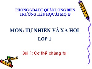 Bài giảng Tự nhiên và xã hội Lớp 1 - Tuần 1: Cơ thể chúng ta - Trường Tiểu học Ái Mộ B