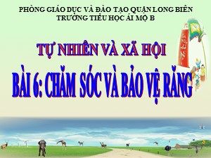 Bài giảng Tự nhiên và xã hội Lớp 1 - Tuần 6: Chăm sóc bảo vệ răng - Trường Tiểu học Ái Mộ B