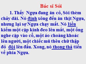 Bài giảng Kể chuyện Lớp 2 - Tuần 23: Bác sĩ Sói - Năm học 2019-2020