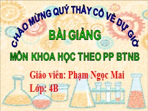 Bài giảng Khoa học Lớp 4 - Bài 52: Vật dẫn nhiệt và vật cách nhiệt - Năm học 2018-2019 - Phạm Ngọc Mai