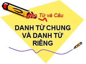 Bài giảng Luyện từ và câu Khối 4 - Tuần 6: Danh từ chung và danh từ riêng - Năm học 2020-2021