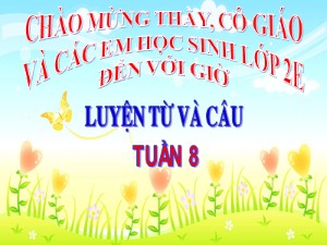 Bài giảng môn Luyện từ và câu Lớp 2 - Tuần 8: Từ chỉ hoạt động, trạng thái. Dấu phẩy