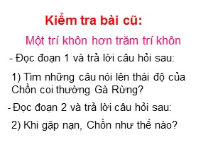 Bài giảng Tập đọc Lớp 2 - Tuần 21: Cò và Cuốc - Năm học 2019-2020