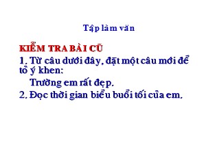 Bài giảng Tập làm văn Lớp 2 - Tuần 17: Ngạc nhiên, thích thú. Lập thời gian biểu - Vũ Thị Kim Oanh