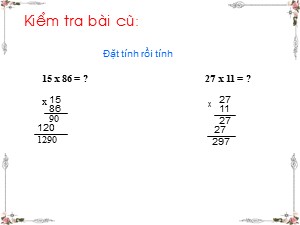 Bài giảng Toán Lớp 4 - Tuần 13: Giới thiệu nhân nhẩm số có hai chữ số với 11- Năm học 2020-2021 - Trường Tiểu học Ngọc Thụy