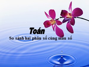 Bài giảng Toán Lớp 4 - Tuần 22: So sánh hai phân số cùng mẫu số - Năm học 2018-2019