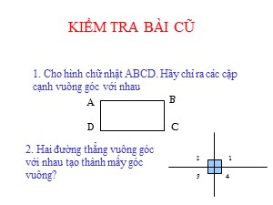 Bài giảng Toán Lớp 4 - Tuần 9: Hai đường thẳng song song - Năm học 2020-2021 - Trường Tiểu học Ngọc Thụy