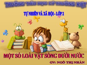 Bài giảng Tự nhiên xã hội Lớp 2 - Bài 29: Một số loài vật sống dưới nước - Năm học 2018-2019 - Ngô Thị Nhàn