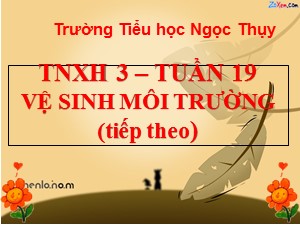 Bài giảng Tự nhiên xã hội Lớp 3 - Tuần 19: Vệ sinh môi trường (Tiếp theo) - Năm học 2020-2021