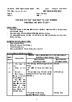 Giáo án Âm nhạc Lớp 4 - Chương trình cả năm - Năm học 2018-2019 - Nguyễn Vân Anh